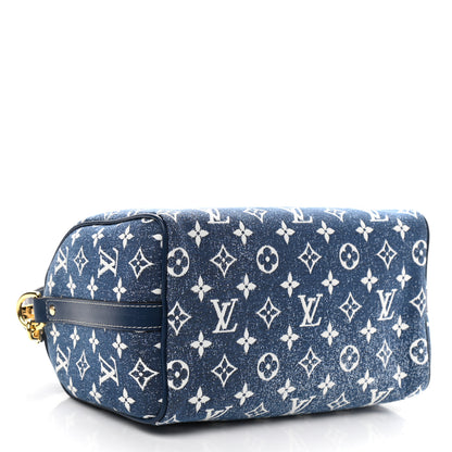 Louis Vuitton Monogram Jacquard Denim Speedy Bandouliere 25 Bleu 4 of 9