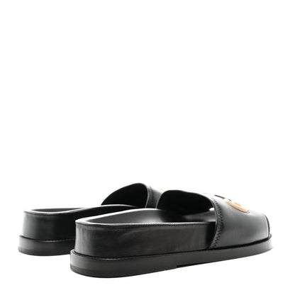 Chanel Lambskin Cha-Nel Mule Sandals 37.5 Black Multicolor 4 of 8