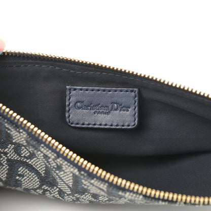 Christian Dior Monogram Mini Saddle Pochette Navy 6 of 14