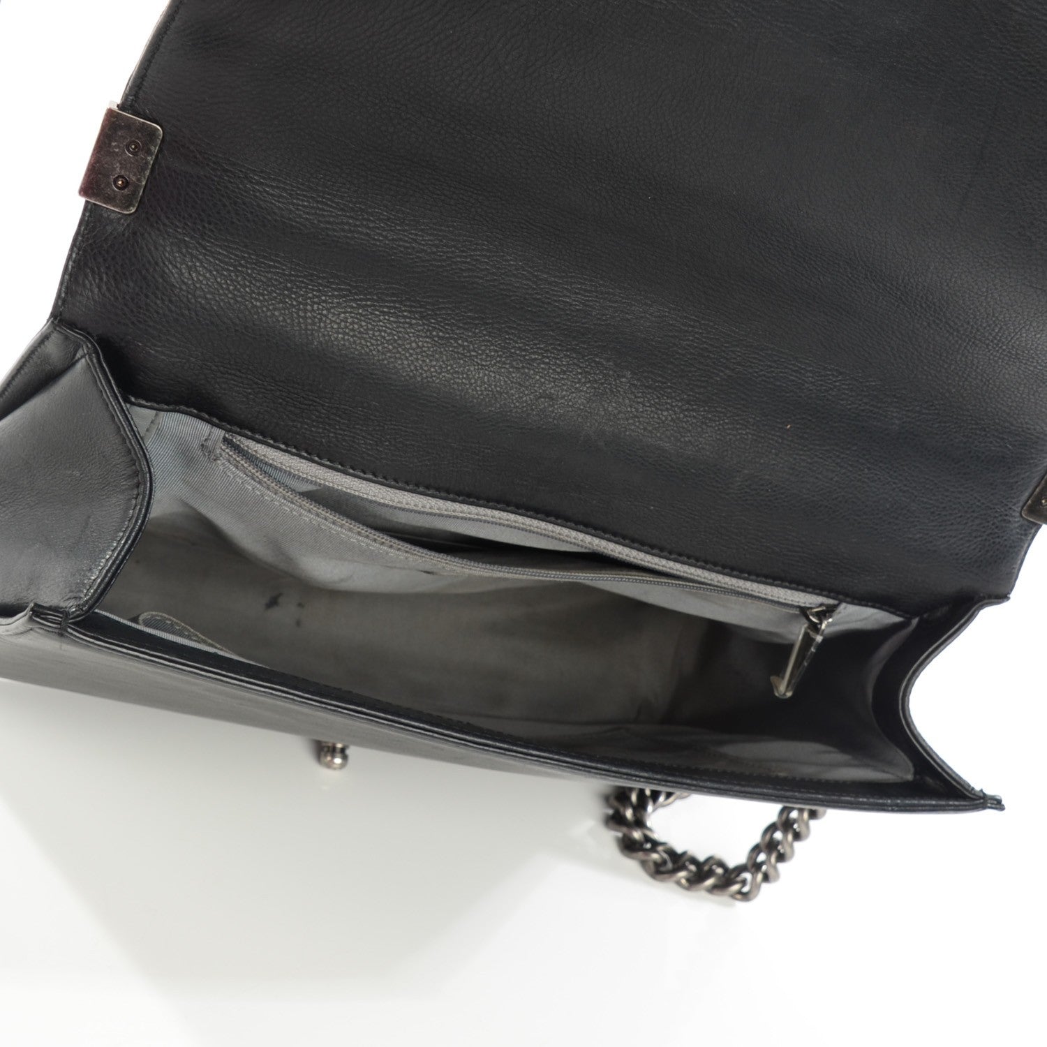 Chanel Calfskin Double Stitch Large Boy Flap Black 6 of 10