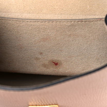 Chloe Grained Calfskin Lambskin Mini Bi-Color Drew Shoulder Bag Powder Beige Caramel 9 of 15