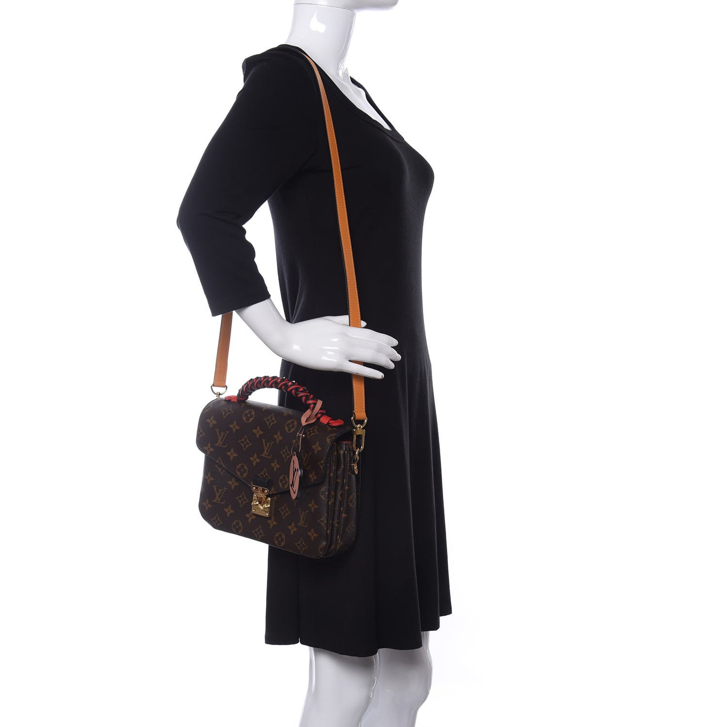 Monogram Braided Pochette Metis Coquelicot