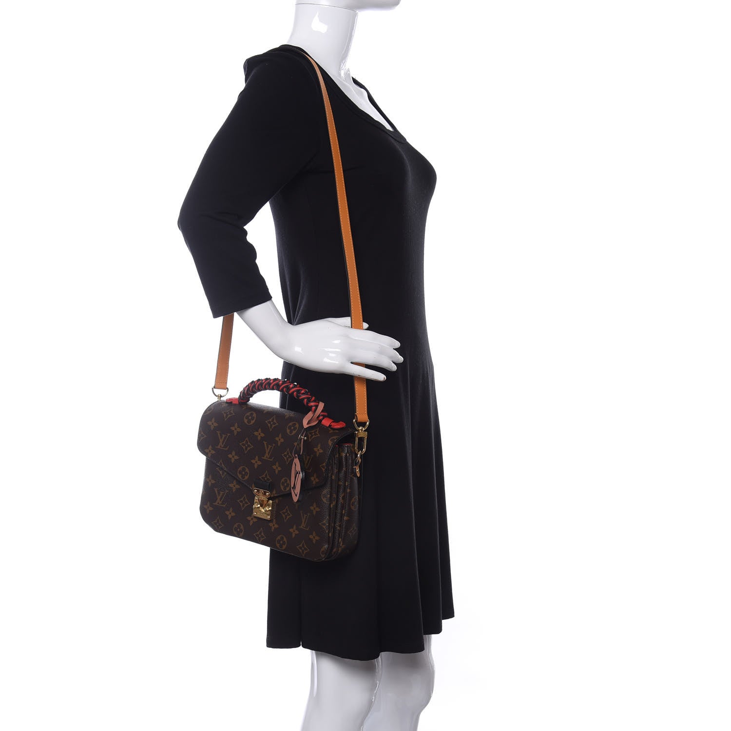 Louis Vuitton Monogram Braided Pochette Metis Coquelicot 2 of 10