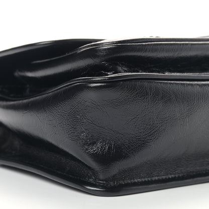 Saint Laurent Crinkled Calfskin Matelasse Monogram Baby Niki Chain Satchel Black 5 of 8