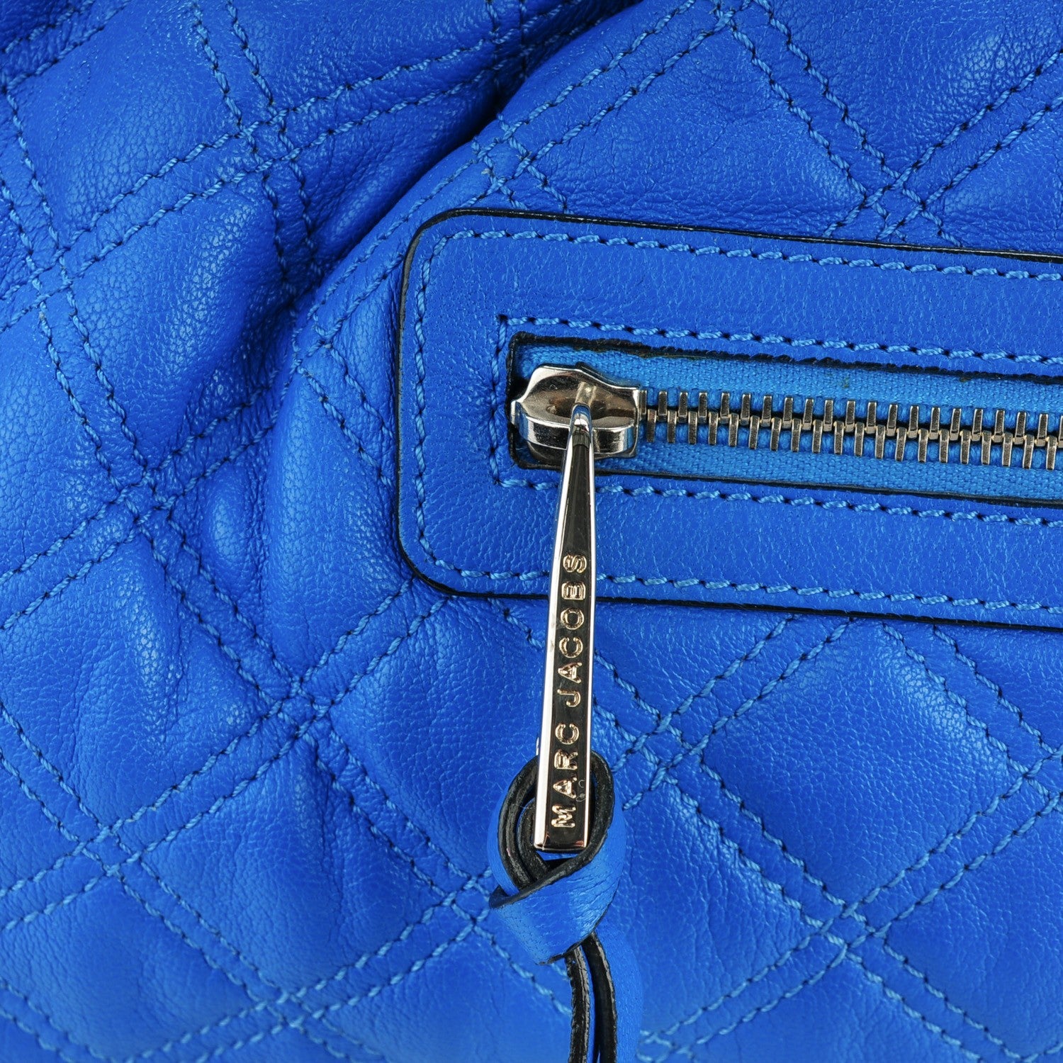 Marc Jacobs Calfskin Quilted Stam Blue 5 of 11