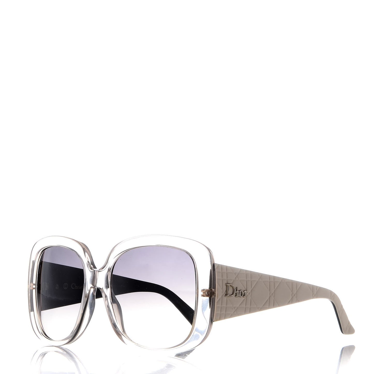 Resin Cannage Dior Lady Lady 1 Sunglasses White