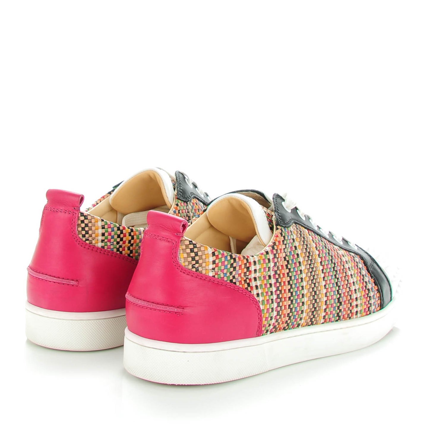 Woven Calfskin Louis Spikes Flat Sneakers 45 Multi