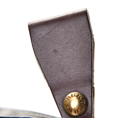 Burberry Haymarket Check Studded Barrel Bag Chocolate 9 of 9