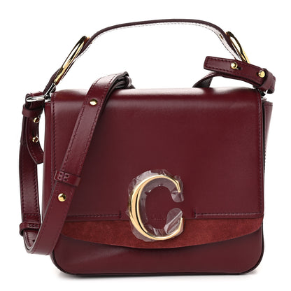 Chloe Calfskin Small C Double Carry Burnt Mahogany 1 of 10