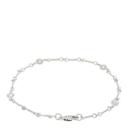 Roberto Coin 18K White Gold Diamond DogBone Chain Station Bracelet 2 of 3