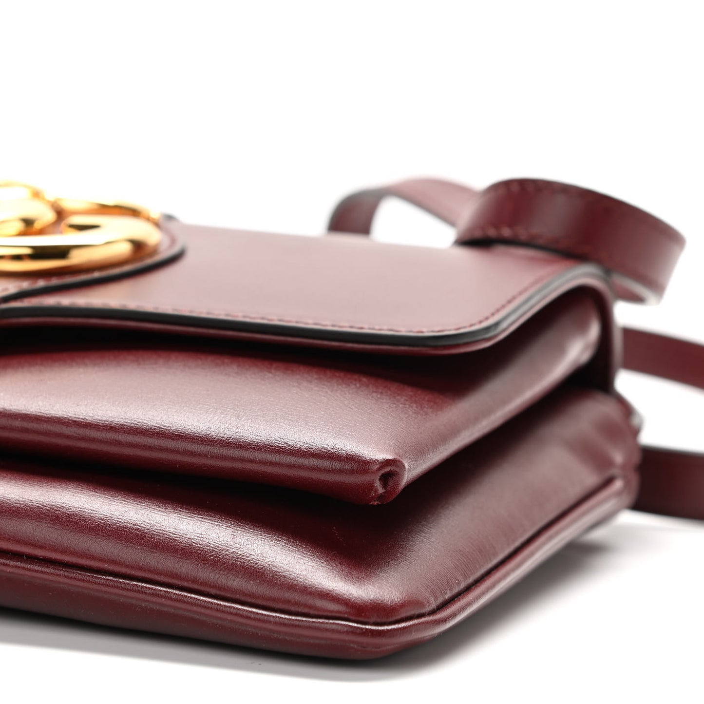 Vitello Palmellato Lux Small Arli Flap Shoulder Bag Vintage Bordeaux