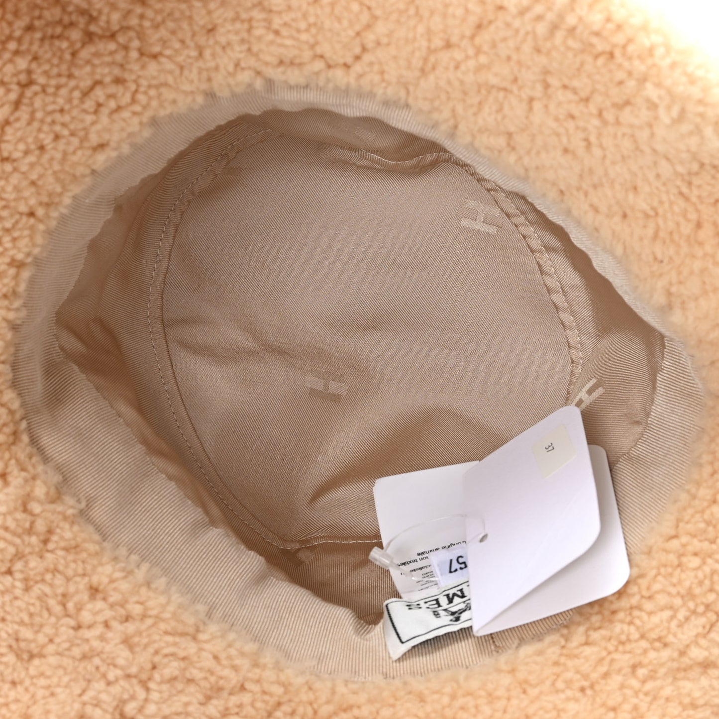 Shearling Womens Fauve Bucket Hat 57 Marron Tonka