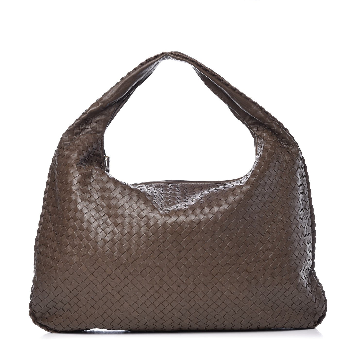 Nappa Intrecciato Maxi Veneta Hobo Ebano