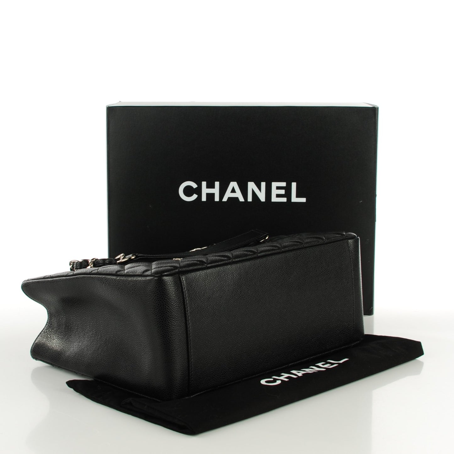 Caviar Quilted Grand Shopping Tote GST Black