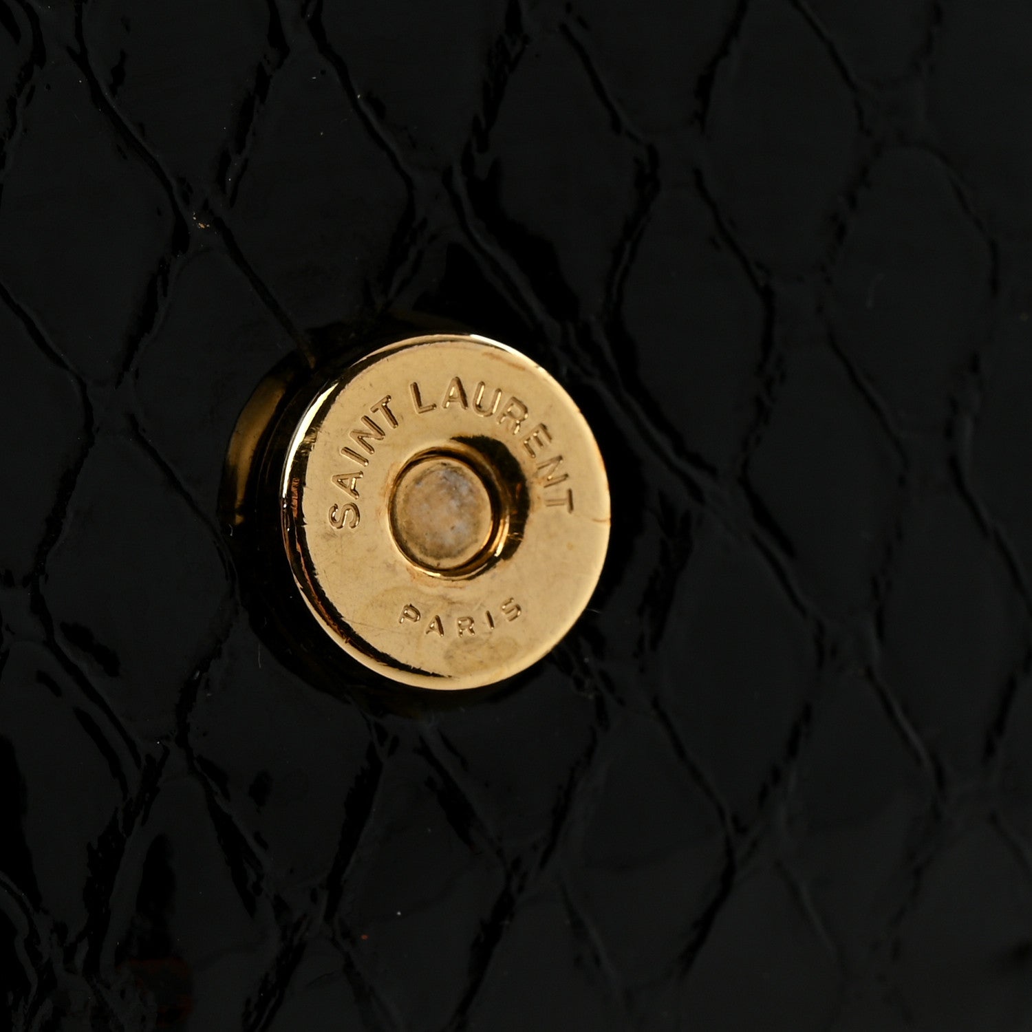 Saint Laurent Embossed Monogram Chain Wallet Black 11 of 15