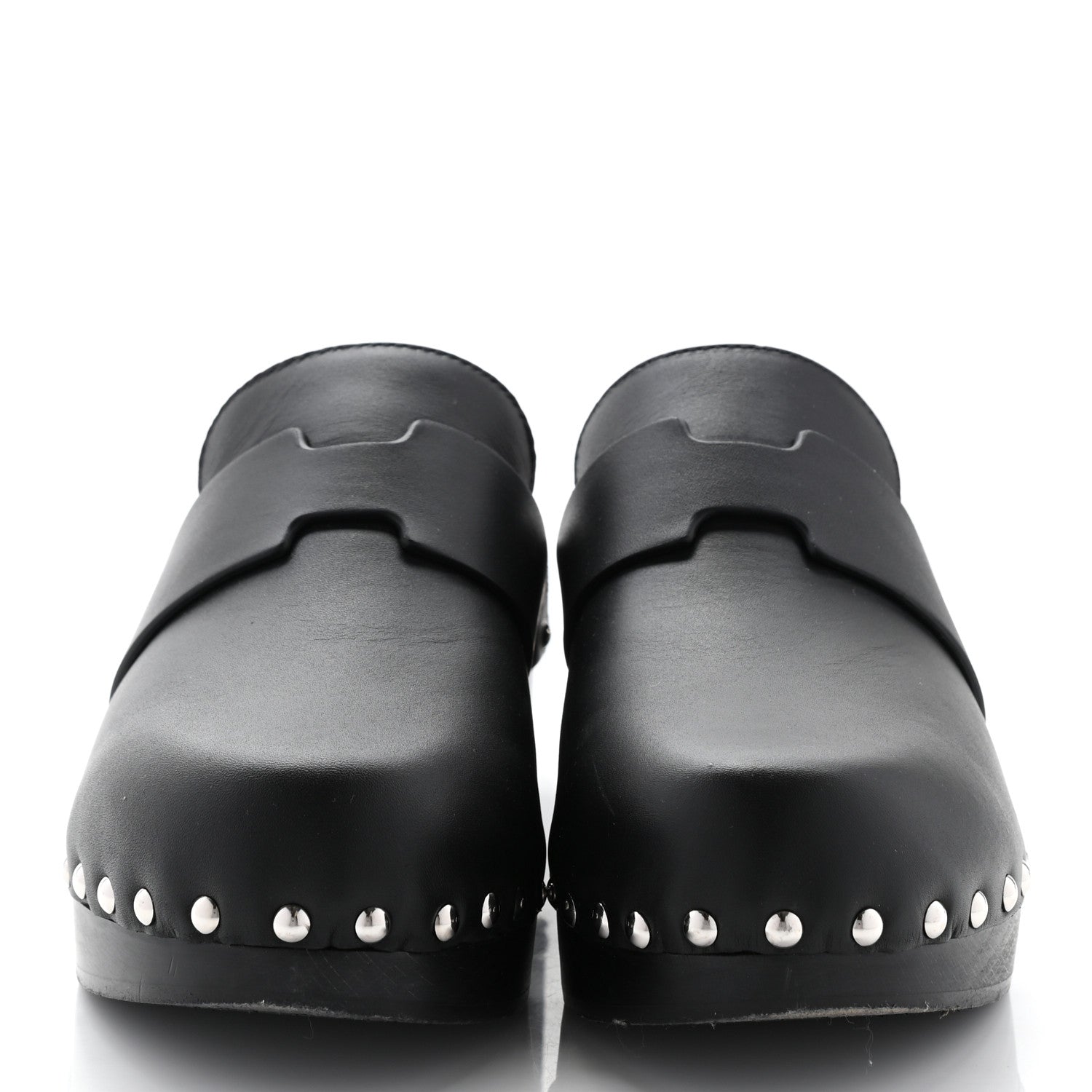 Hermes Calfskin Calya Mules 36 Black 2 of 10