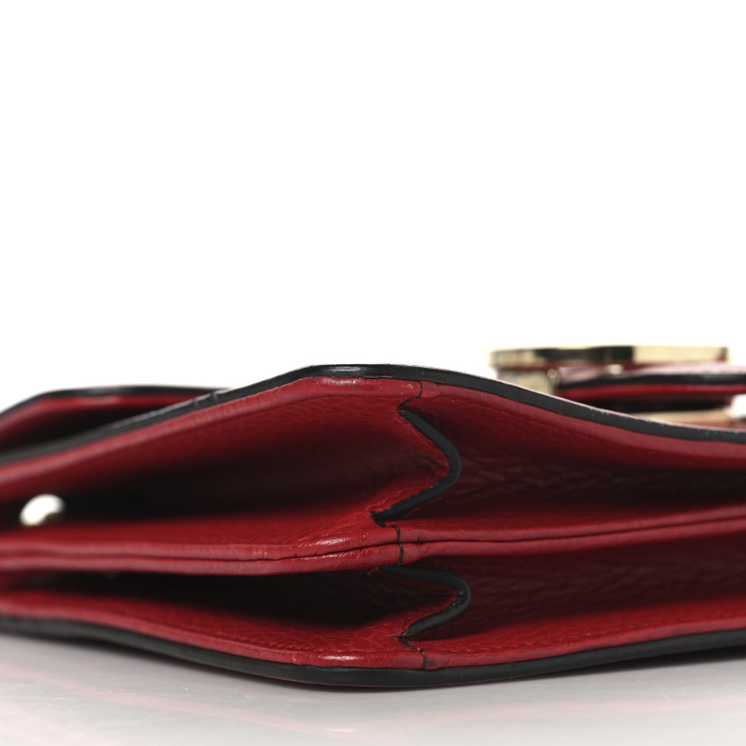 Gucci Dollar Calfskin Small Interlocking G Shoulder Bag Red 9 of 12