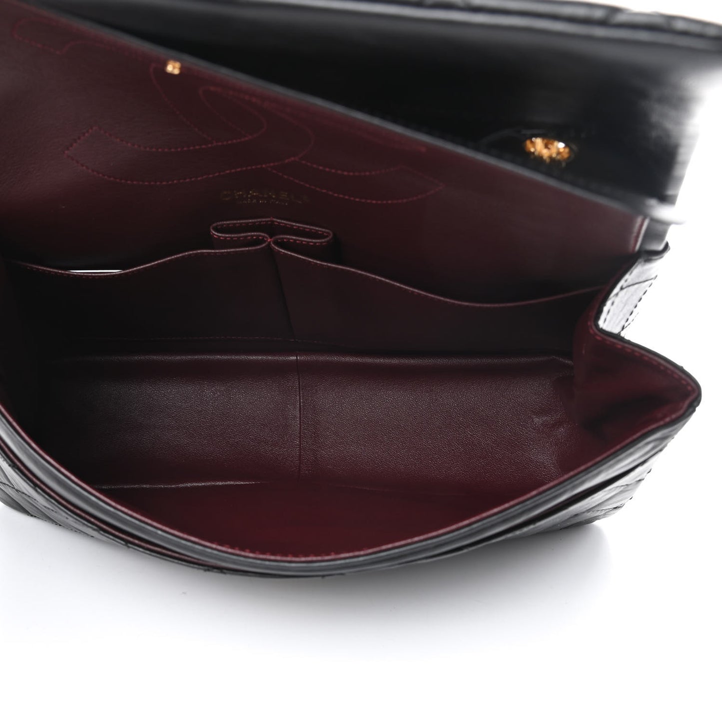 Aged Calfskin Quilted 2.55 Reissue 227 Flap Black