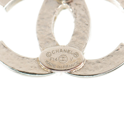 Chanel Crystal CC Earrings Silver 4 of 4