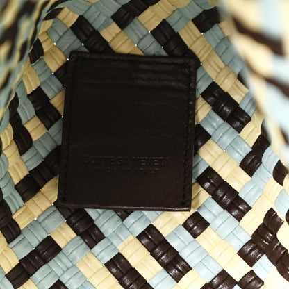 Bottega Veneta Calfskin Intreccio Tricolor Tosca Shoulder Bag Bitter Chocolate Zest Washed Topazio 6 of 11