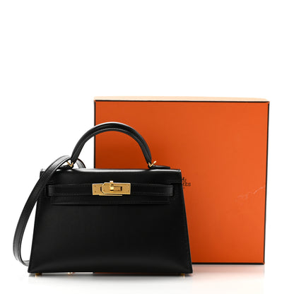 Hermes Tadelakt Mini Kelly Sellier 20 Black 11 of 11