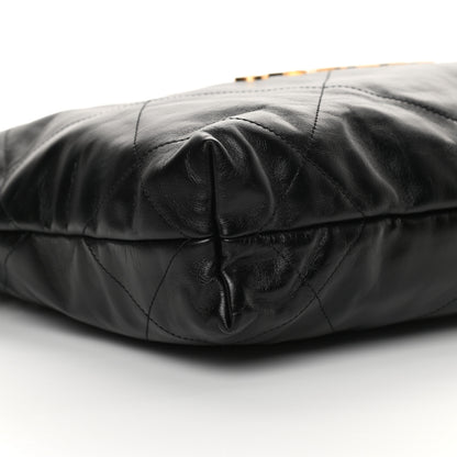 Chanel Shiny Calfskin Quilted Small Chanel 22 Black 10 of 11
