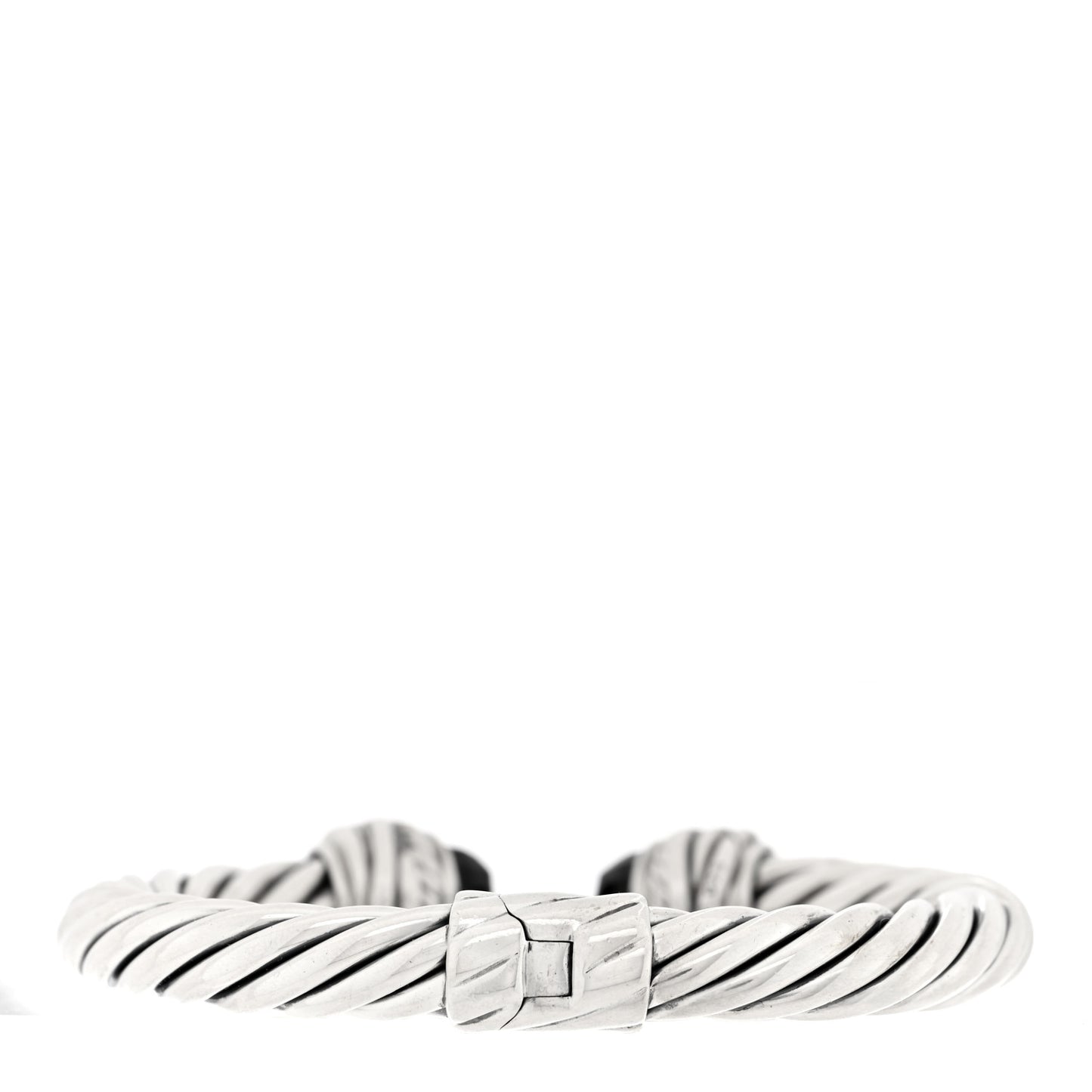 Sterling Silver Diamond Black Onyx 8mm Cable Crossover Bracelet