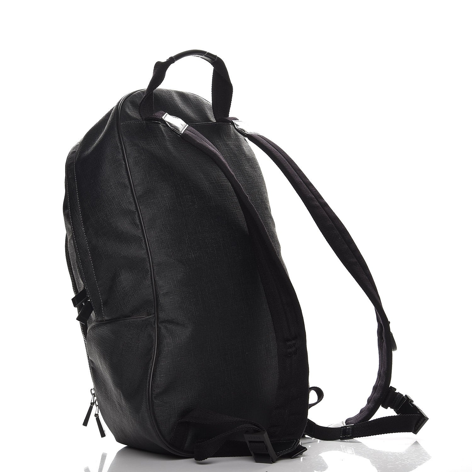 Gucci Coated Canvas Interlocking G Travel Backpack Black 3 of 10