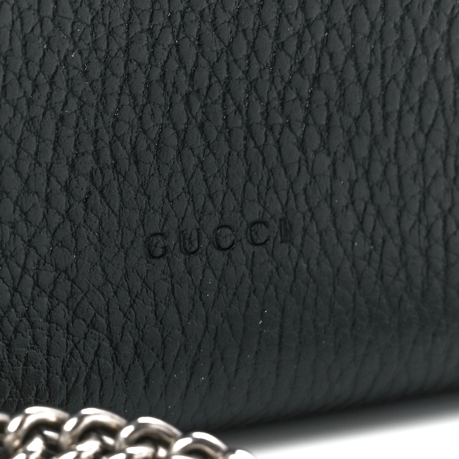 Gucci Calfskin Mini Dionysus Chain Wallet Black 8 of 12