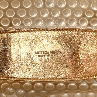 Bottega Veneta Metallic Fabric Bubble Wrap The Mini Pouch Gold 5 of 9