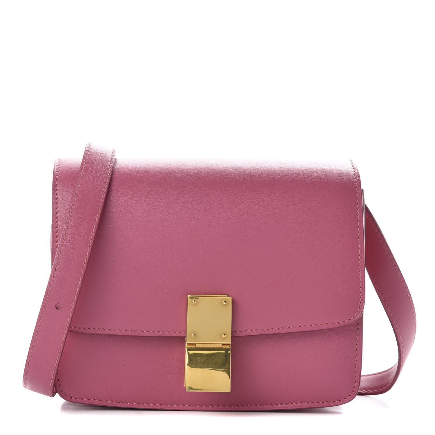 Celine Smooth Calfskin Small Classic Box Flap Bag Pink 1 of 9