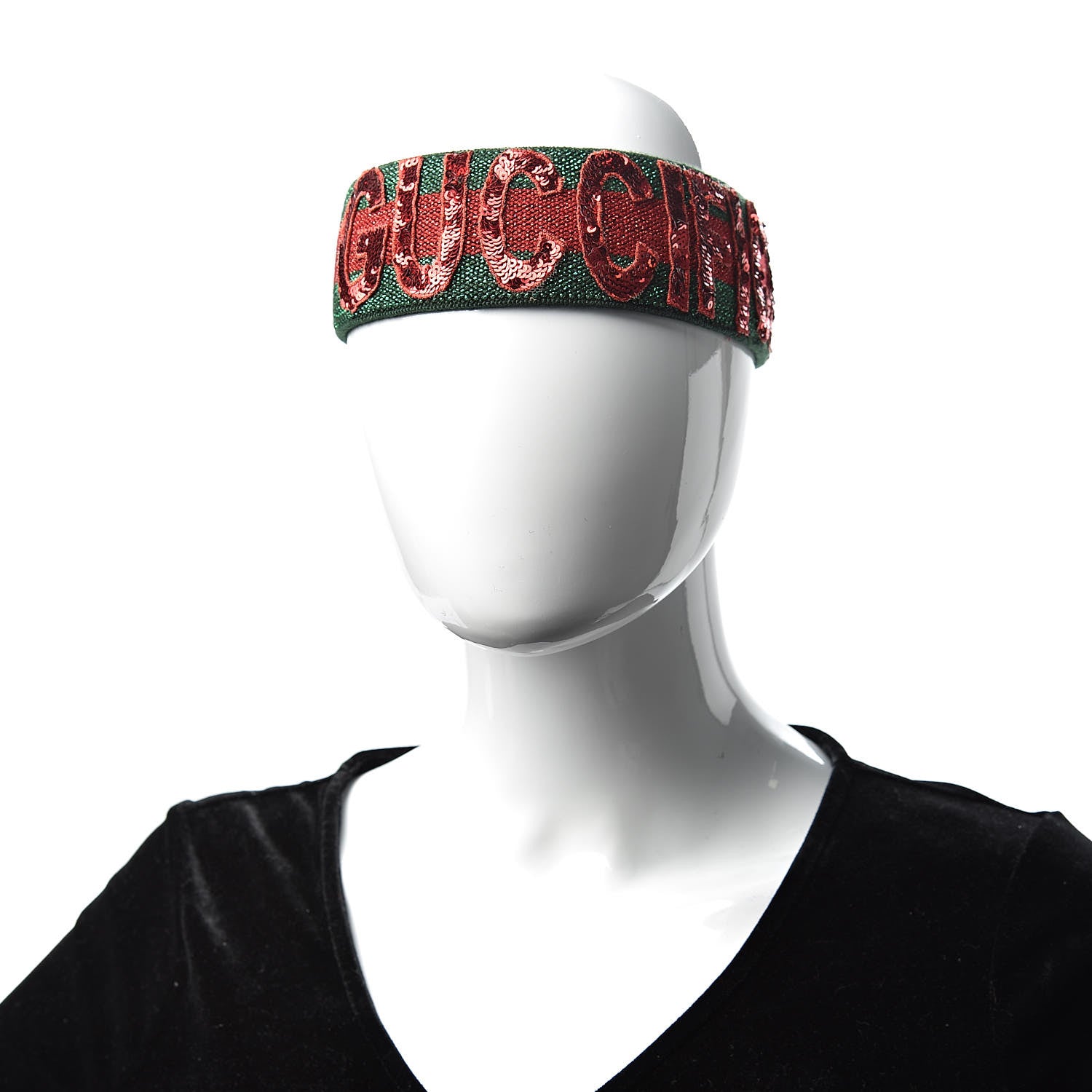 Gucci Sequin Headband Red Green 2 of 5