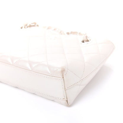 Chanel Iridescent Lambskin Quilted Pochette White 6 of 12