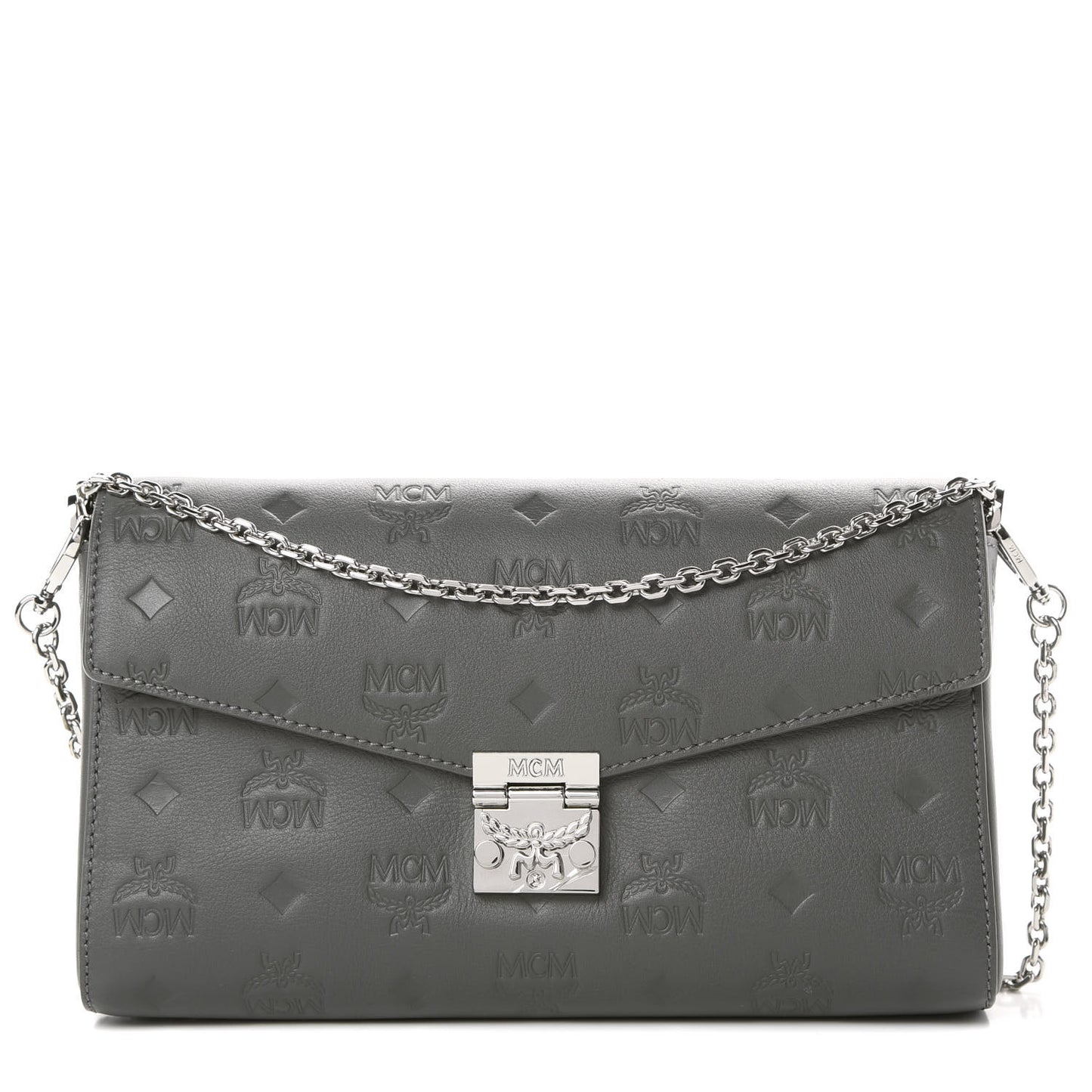 Calfskin Ottomar Monogram Medium Millie Crossbody Bag Charcoal