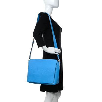 Burberry Signature Grain Burleigh Crossbody Bag Blue 2 of 13