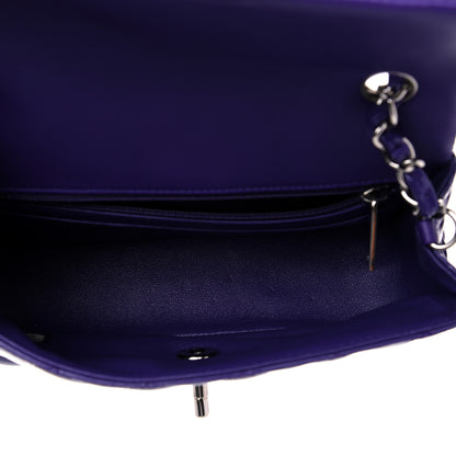 Chanel Patent Quilted Mini Rectangular Flap Purple 5 of 9