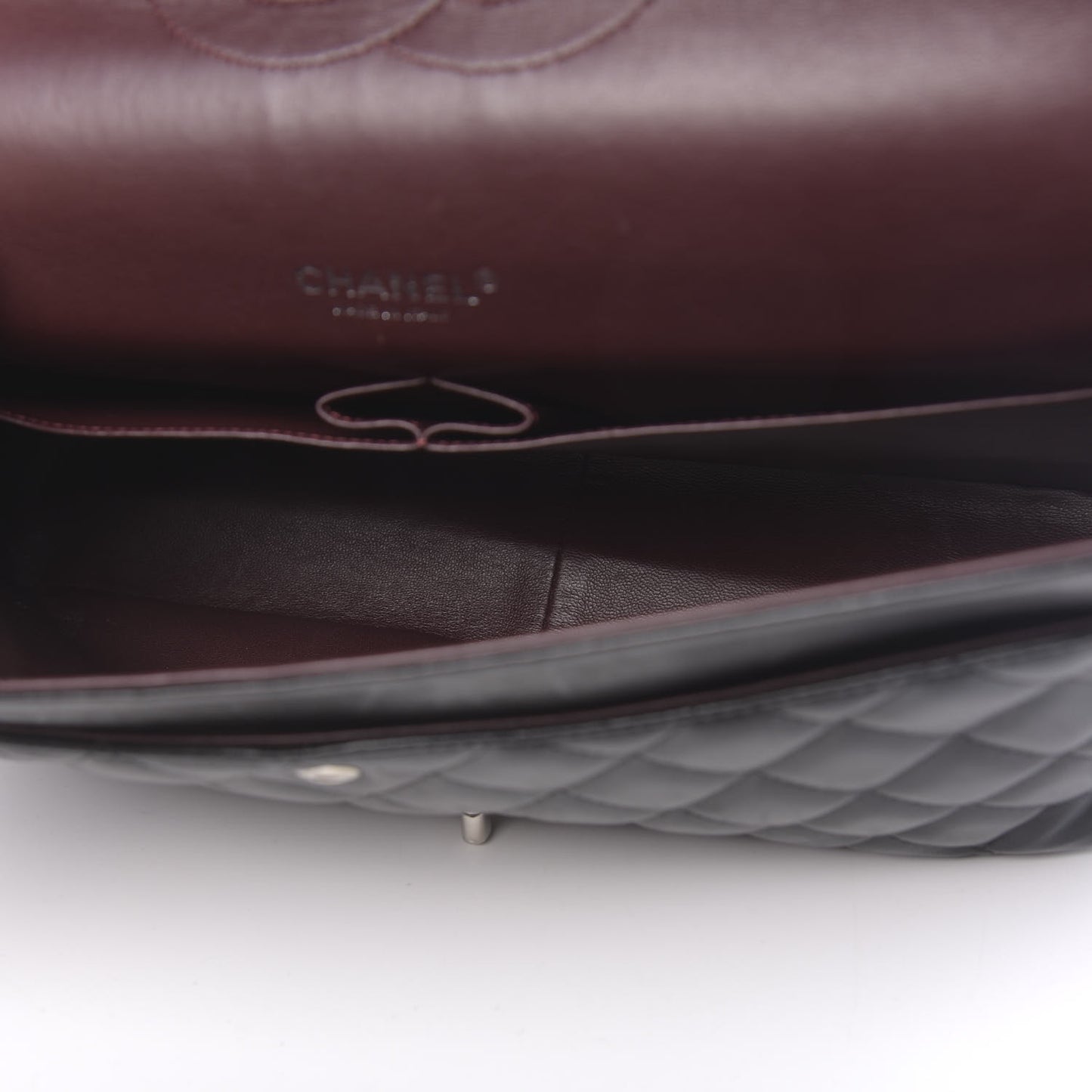 Lambskin Quilted Maxi Double Flap Black