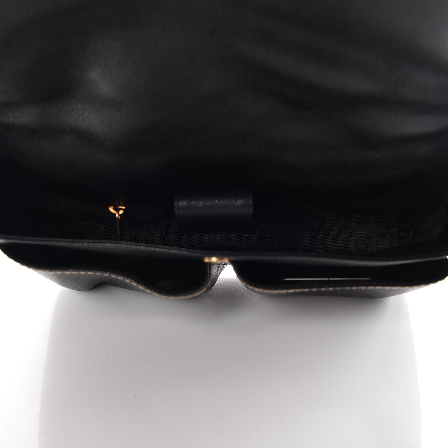 Chanel Caviar CC Stitched Medium Flap Shoulder Bag Black 5 of 15