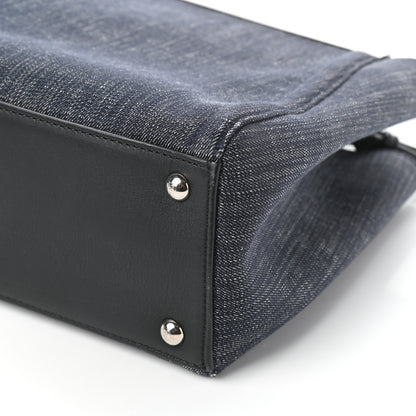 Fendi Denim Petite 2Jours Tote Blue Black 9 of 10