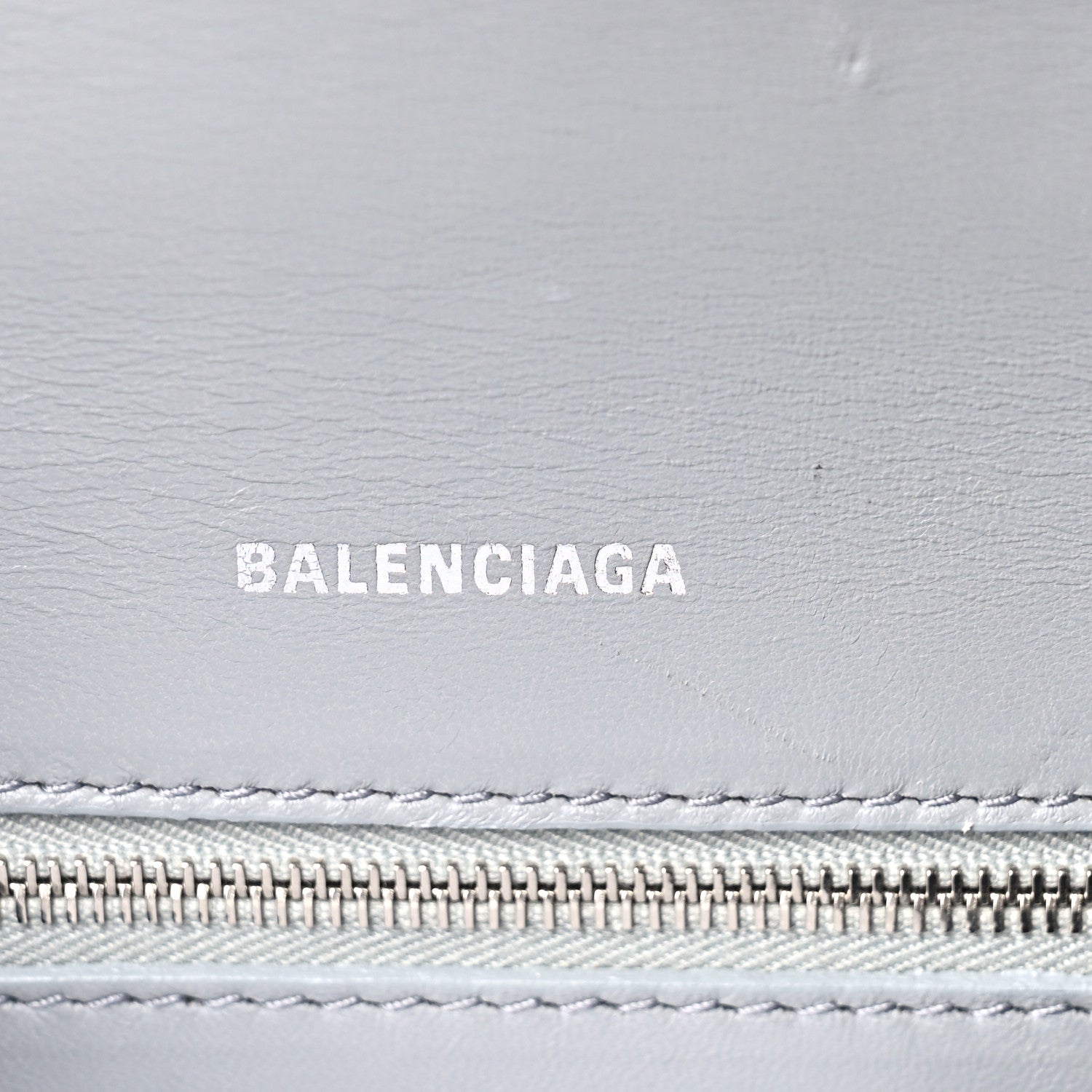 Balenciaga Shiny Calfskin Crocodile Embossed Small Hourglass Top Handle Bag Balenciaga Grey 6 of 10