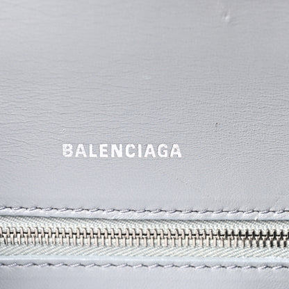 Balenciaga Shiny Calfskin Crocodile Embossed Small Hourglass Top Handle Bag Balenciaga Grey 6 of 10