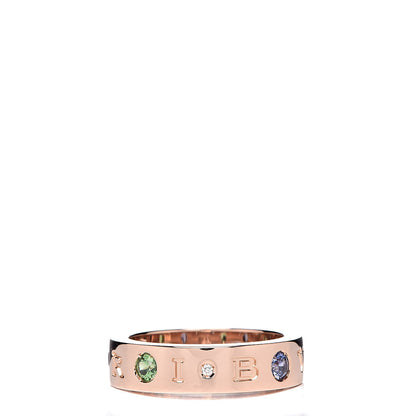Bulgari 18K Rose Gold Sapphire Tsavorite Garnet Diamond Roman Sorbet Band Ring 52 6 3 of 5