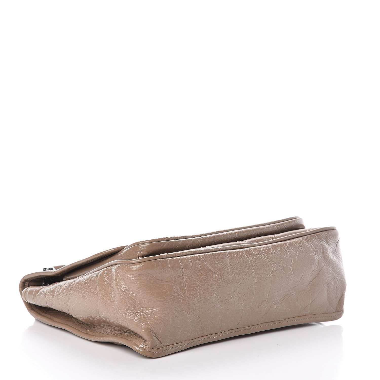 Saint Laurent Crinkled Calfskin Matelasse Monogram Medium Niki Chain Satchel Light Taupe 4 of 9