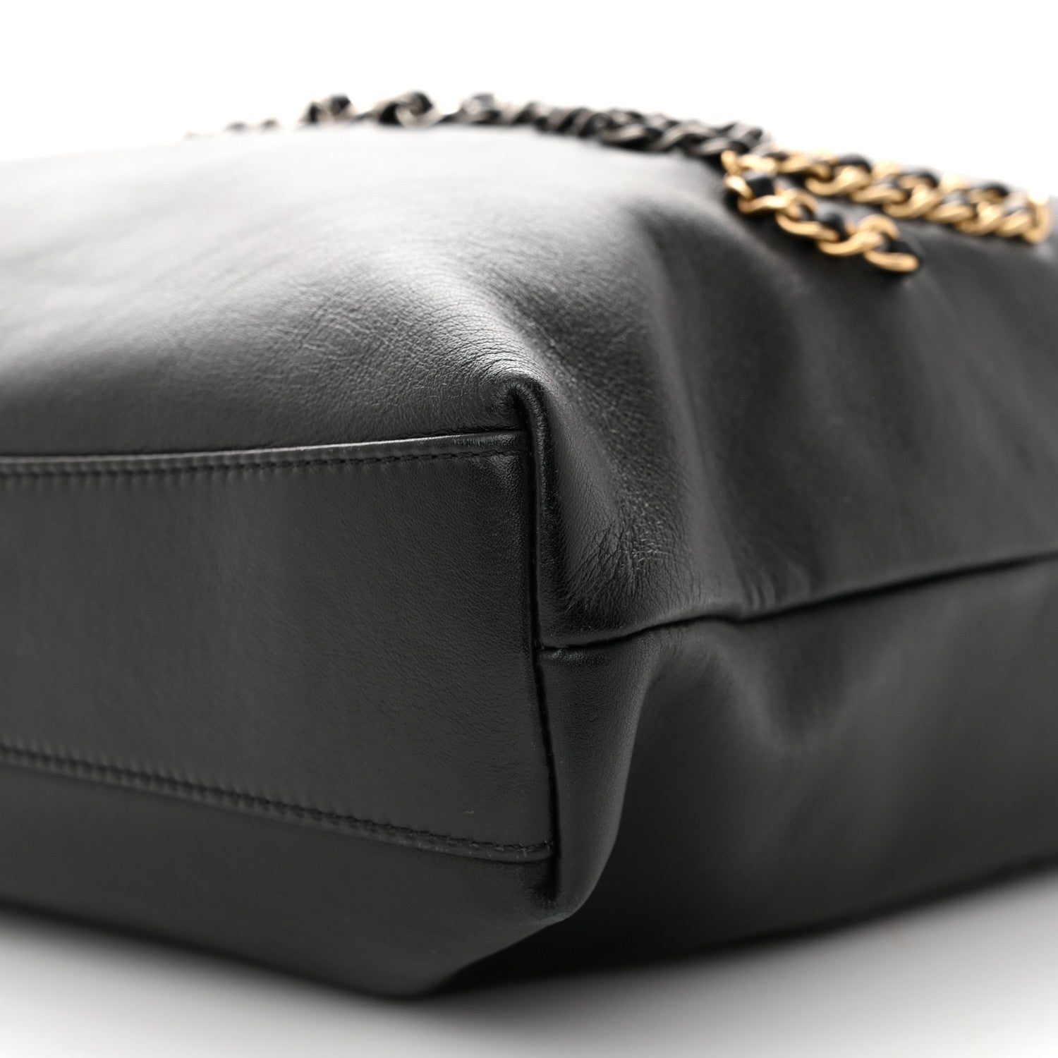 Chanel Calfskin Chain 20s Signe Tote Black 10 of 12