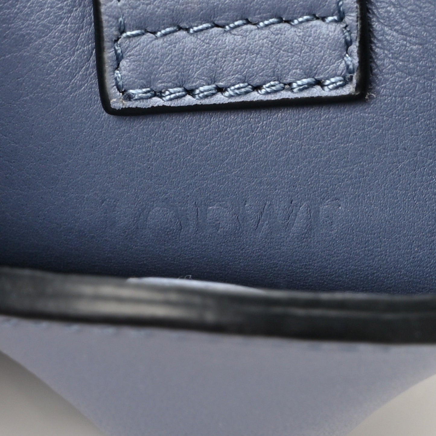 Calfskin Elephant Pouch Crossbody Bag Stone Blue