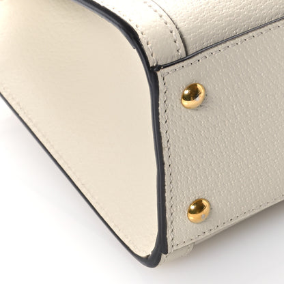 Gucci Textured Calfskin Web Mini Diana Tote Bag Mystic White 9 of 10