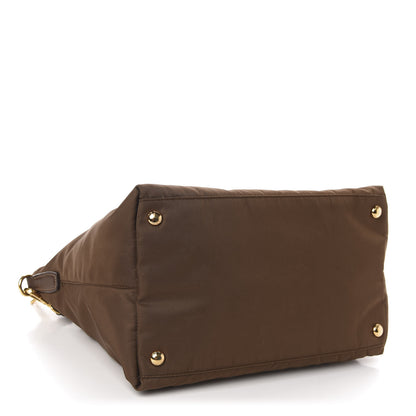 Prada Saffiano Tessuto Nylon Tote Corinto 4 of 14