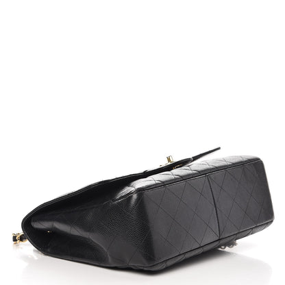 Chanel Caviar Quilted Jumbo Single Flap Black 5 of 10