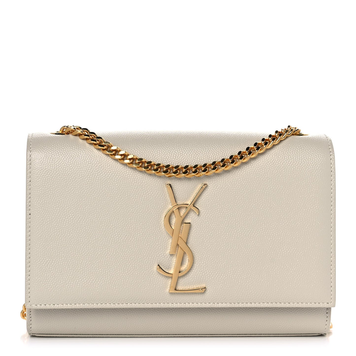 Grain De Poudre Small Monogram Kate Satchel Crema Soft
