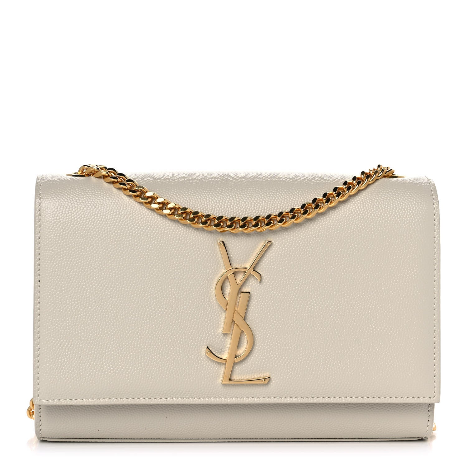 Saint Laurent Grain De Poudre Small Monogram Kate Satchel Crema Soft 1 of 11